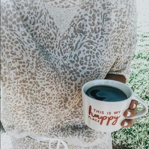 Leopard Print sleeve sleep shirt